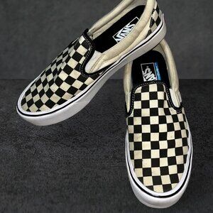 Vans Checkered Slip Ons Ultra Cush Lite Women 9.5, Men 8 Checkers Checks Shoes